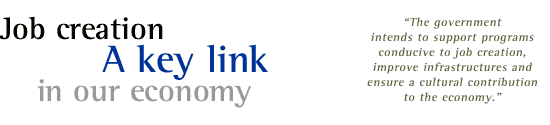 Job creation - A key link in our economy