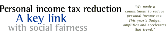 Personal income tax reduction - A key link with social fairness