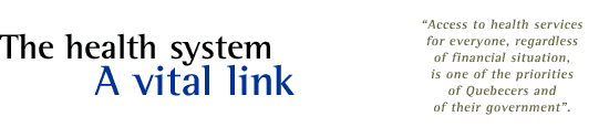 The health system - A vital link