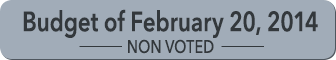 Budget du 20 février 2014 - Non voté